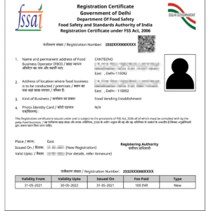 FSSAI / Health & Safety Registration