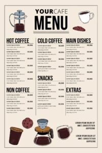 Cafe & Coffee Shop Menu Templates